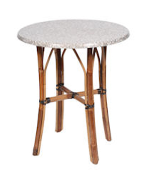 Bistro-, Bambustisch mit 70cm Werzalitplatte, "Martinique"